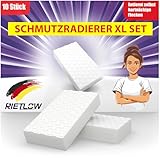 Rietlow® Schmutzradierer Wand 10er Set - Universal Zauberschwamm mit zweifacher...