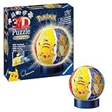 Ravensburger 3D Puzzle 11547 - Nachtlicht Puzzle-Ball Pokémon - 74 Teile - für...