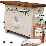 Erdenfreund® Hummelhaus mit Wachsmottenklappe und Räuberschutz Dachverschluss...