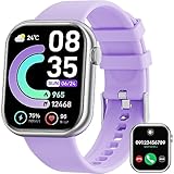Smartwatch für Herren und Damen, mit Anrufen, Bluetooth, 1,85 Zoll (4,85 cm), Sportuhr...