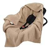 Babylux Einschlagdecke Bouclé 80x80 cm – Kuschelige Babydecke mit Kapuze für...