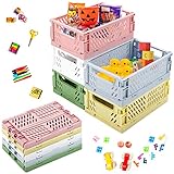 Klappkiste Plastik Klappkorb Faltbare 5STK Stabile Aufbewahrungskiste Mini klappbox...