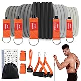 EASYMAKE Resistance Bands for Workout 163.3 kg, Exercise Bands Resistance Bands with...