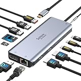 USB C Docking Station 2 Monitor Dockingstation Dual HDMI 4k DP Triple Display...
