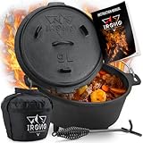 Awemoz - IRONO - Dutch Oven - 9L - Dutch Oven Zubehör Set - Dutsch-Oven - Feuertopf -...
