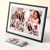 Zcyge WLAN Digitaler Bilderrahmen 10.1 Zoll, Videoclips und Fotos sofort per E-Mail oder...
