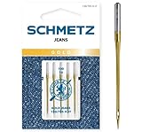 SCHMETZ Nähmaschinennadeln | 5 Gold Jeans-Nadeln | 130/705 H-JT | Nadeldicke 100/16 |...