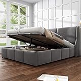 Boxspringbett Polsterbett 180x200cm mit Lattenrost Bettgestell aus Metallrahmen,...