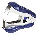 Wedo 10281103 Enthefter KLAX, Sicherheitsarretierung, durchgehende Kunststoffschale, blau