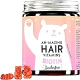 Biotin Hochdosiert Gummibärchen - Zuckerfrei - Haarvitamine für normales Haarwachstum...