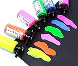 SÜDOR MONALISA Stoffmalfarbe Neon, Fluoreszierend Neonfarben 6x40ml, UNGIFTIG Textilfarbe...