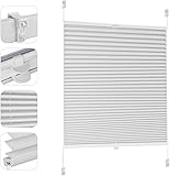 Sekey Plissee ohne Bohren Verdunkelung, Fenster Plissee Klemmfix Jalousie 90 cm...