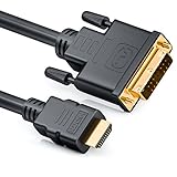 deleyCON 1m HDMI zu DVI Kabel DVI-D DVI-I High Speed 3D Ready Adapterkabel 1080p...