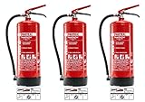 3 Pulver-Feuerlöscher – Protex Pulverfeuerlöscher – 6 kg - für die...