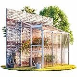 Gardebruk Beistell Aluminium Gewächshaus 3,8m³ mit Fundament 190x122cm...