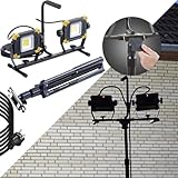 Northpoint LED Strahler Baustrahler mit ausziehbarem Quick Release Stativ 100W...