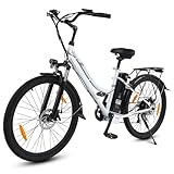 AOIHO E Bike, 26' EBike Herren & E-Bike Damen, 7 Gang Elektrofahrräder mit 250W Motor,...