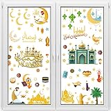 Ramadan Fensterbilder,Ramadan Eid Mubarak Dekorationen,Fenstersticker Stern Halbmond...