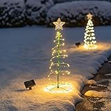 Weihnachtsbeleuchtung Außen, Weihnachtsdeko Aussen Solar Wetterfest...