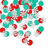 ALEGRE Schneeflocken Deko Konfetti,100 Stücke Streudeko Weihnachten Tischdeko,Glitzer...