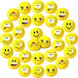 30 Stück Antistressball für Kinder Erwachsene Lächeln Gesicht Stress Bälle 1,6 Zoll...