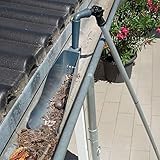 WENKO Maximex Dachrinnenschaufel Maxi, Dachrinnenreiniger mit langem Teleskopstiel für...