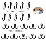 Kleiderhaken Vintage 20 Stück - 10 Doppelhaken und 10 Einzelhaken zum...