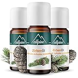 Allpine Zirbenöl 3'er Sparpack (3x10ml) - Ätherische öle set für Diffuser Duftlampe...