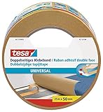 tesa Doppelseitiges Klebeband Universal - Vielseitiges Klebeband für Verpackungen, Deko...