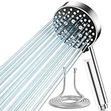 Magichome Duschkopf Wassersparend mit Schlauch 2M, mit 5 Strahlarten, Turbogeladenes...