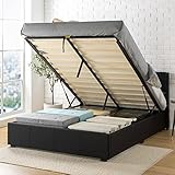 Zinus Maddon Bett 140x200 cm - Höhe 31 cm mit Stauraum unter dem Bett - Ottoman...