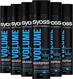 Syoss Haarspray Volume Lift 6er Pack (6x 400 ml) Haltegrad 4, Styling Spray für...