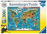 Ravensburger Kinderpuzzle - 13257 Tiere rund um die Welt - Puzzle-Weltkarte für...