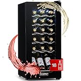 Klarstein Weinkühlschrank, 1 Zonen Getränkekühlschrank Klein, Kleiner Weinschrank 50L,...