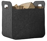 Rubberneck Filzkorb Aufbewahrungskorb mit Griffen, Eckig, Maße 25 x 35 x 35 cm,...