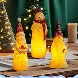 ACAREY Weihnachtsdeko Led Kerzen, Weihnachtskerzen Weihnachtsmann LED Kerzen...
