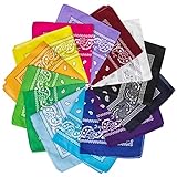 YHmall Bandana Kopftuch Unisex,Baumwolle Halstuch für Damen Herren,Bandana kopftuch mit...