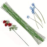 Blumendrahtstiele, Blumendrahtstiele, grüner Blumendraht, Blumenstraußdraht,...