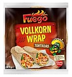 Fuego - Vollkorn Tortilla-Wraps , 6 Wraps à 25 cm Durchmeser , Perfekte Basis für...