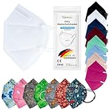 TubeRoo FFP2 Maske Weiß 5 Stück Masken aus Deutschland, Made in Germany, weiche runde...