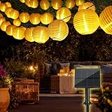 Bowfar Solar Lichterkette Lampions Außen, 10M 50 LED Laternen 800mAh Solar Lichterkette...
