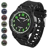 Juboos Armbanduhr Kinder Jungen,7Led Lichter 5ATM/50M wasserdichte Analog Quartz...