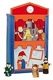 roba Kasperletheater, Puppentheater inkl. 6 Handpuppen, Kaspertheater aus Massivholz,...