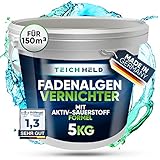 TeichHeld Fadenalgenvernichter teich [360° Schutz für Fische] 5kg Extra schnell &...