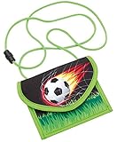 Wedo 2413001 Brustbeutel Fußball aus Polyester, Sicherheitskordel, Münzfach mit...