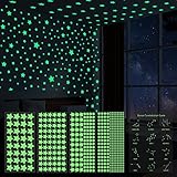 ECHOCUBE 521 St Leuchtsterne Wandsticker Kinderzimmer,Glow in the Dark Sterne...
