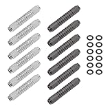 ECSiNG 12 Stück Dart-Barrels mit Dart-Gummi-O-Ringen, 14 g, Ersatz-Dart-Zubehör,...
