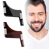 2 Stück Bartschablonen, Bart Konturen Schablone, Fachmann Bart Schablone, Bartformen für...