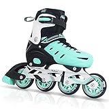 Blaugrüne Inline-Skates für Jugendliche, Mädchen, Damen, 4 Größen, verstellbare...