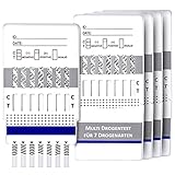 5 x One+Step Drogentest, Drogenschnelltest für 7 Drogenarten I Kokain I Cannabis I...